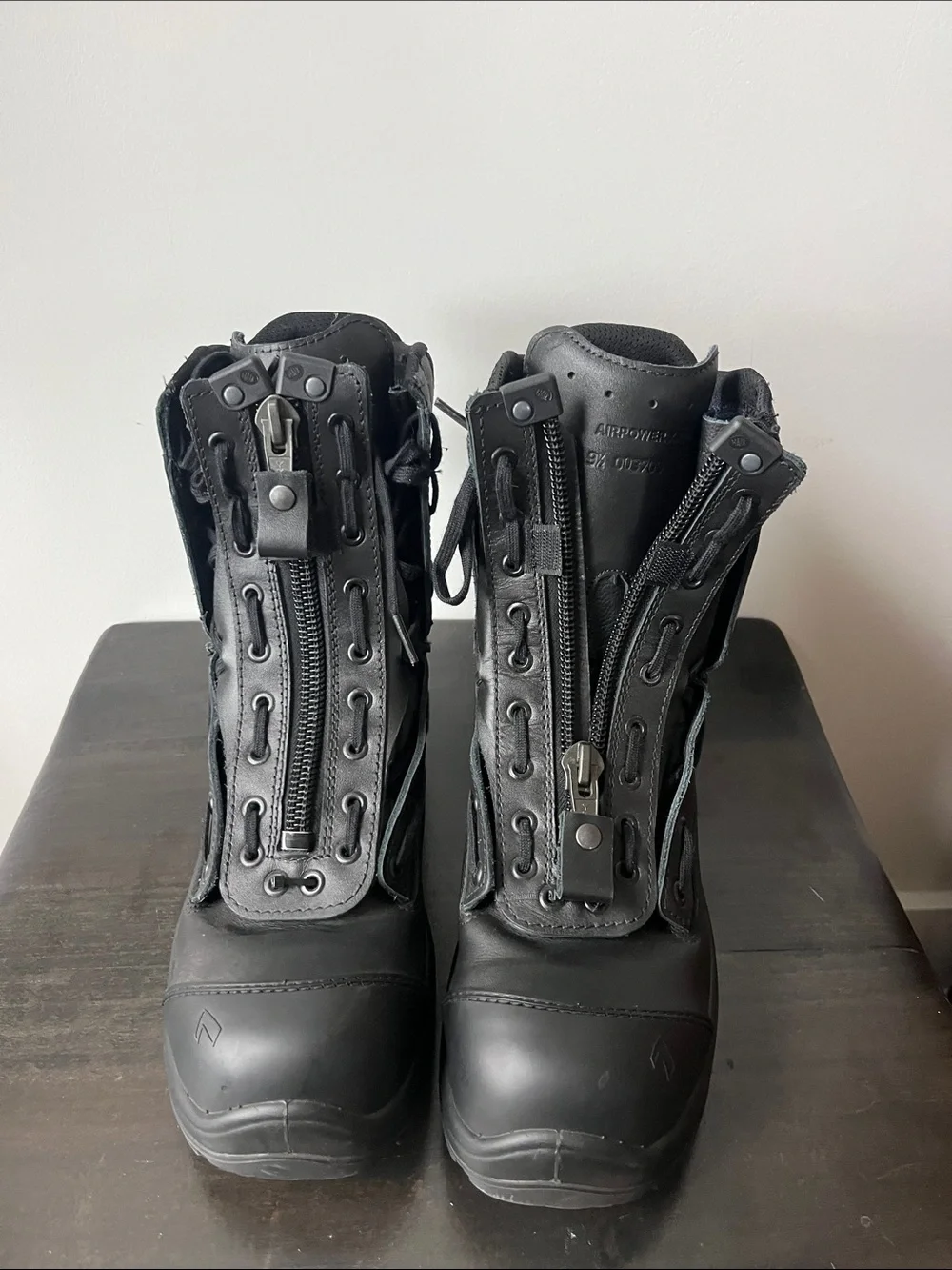 Haix AirPower XR2 Black Leather Tactical Zipper Front Boots